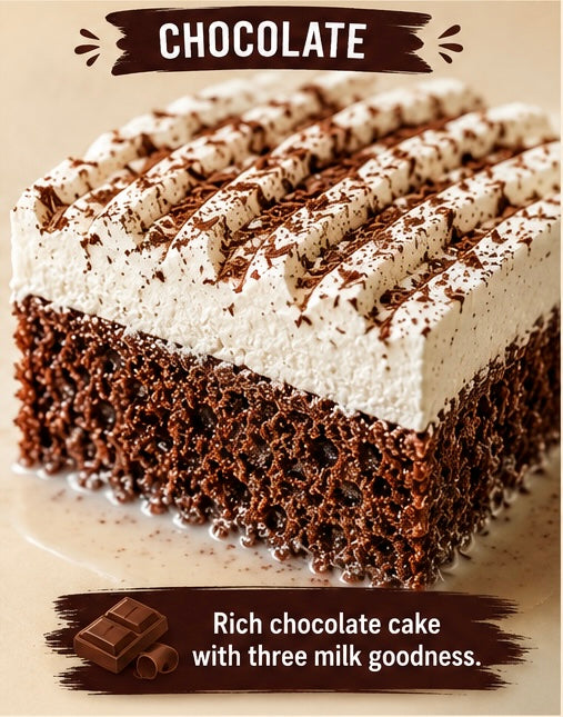 TRES LECHES CAKE - CHOCOLATE